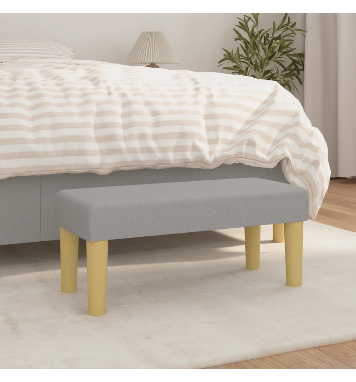 Banc Gris clair 70x30x30 cm Tissu | Mobilier & Déco