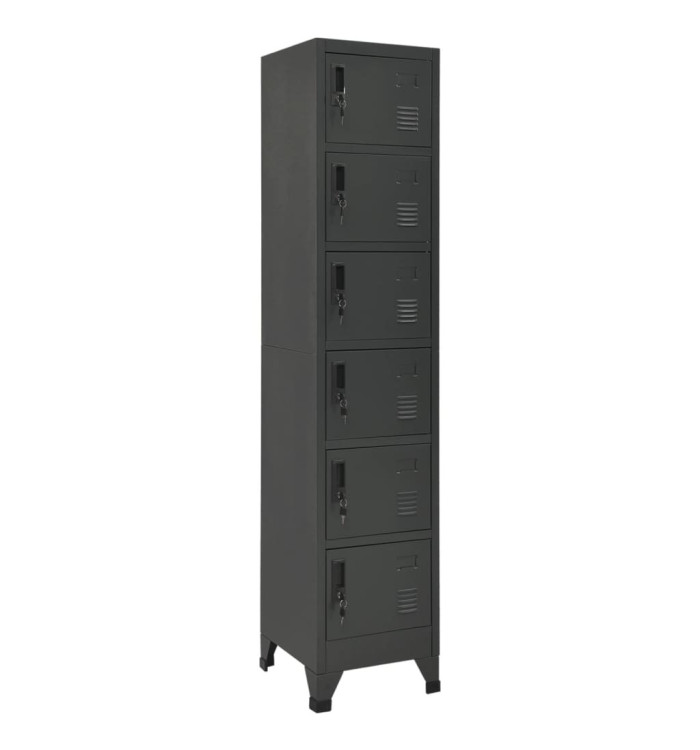 Armoire à casiers Anthracite 38x40x180 cm Acier | Mobilier & Déco