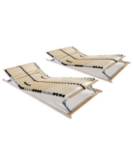 Sommiers à lattes sans matelas 2 pcs avec 28 lattes 70x200 cm | Mobilier & Déco