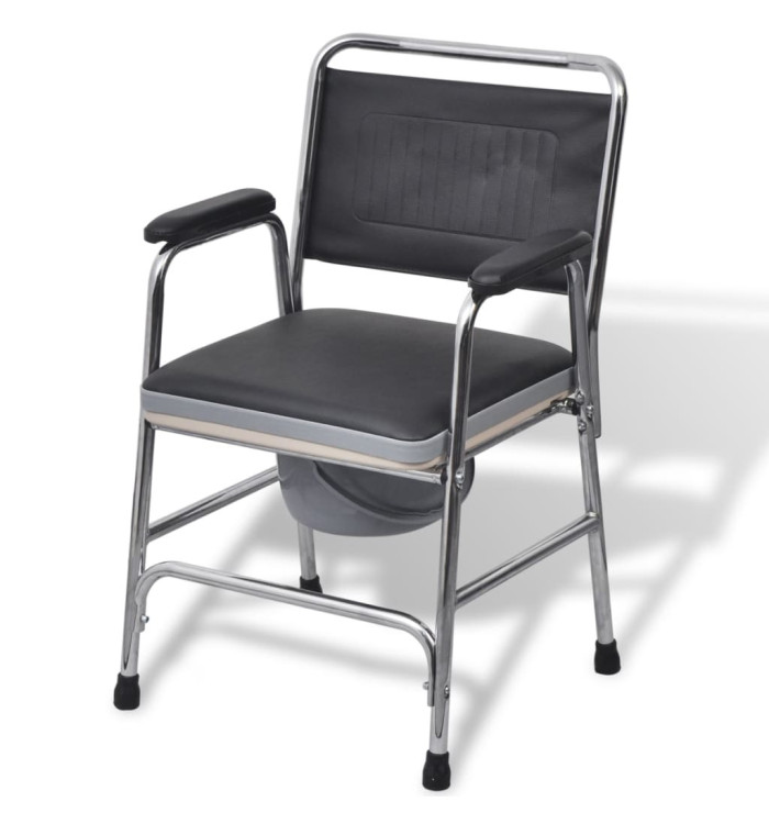 Chaise d'aisance Acier Noir | Mobilier & Déco