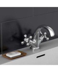 SCHÜTTE Mitigeur de lavabo à 2 poignées ELK Chrome | Mobilier & Déco