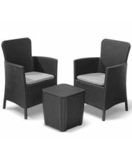 Keter Mobilier pour balcon Miami 5 pcs Graphite 223815 | Mobilier & Déco