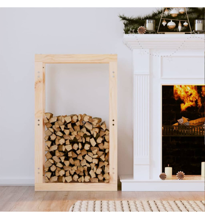Support pour bois de chauffage 60x25x100 cm Bois de pin massif | Mobilier & Déco