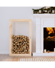 Support pour bois de chauffage 60x25x100 cm Bois de pin massif | Mobilier & Déco