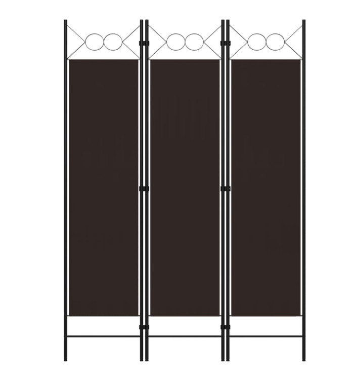 Cloison de séparation 3 panneaux Marron 120x180 cm | Mobilier & Déco