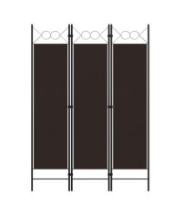 Cloison de séparation 3 panneaux Marron 120x180 cm | Mobilier & Déco