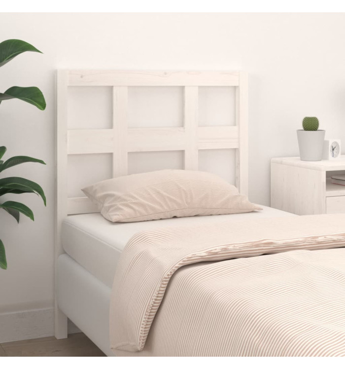 Tête de lit Blanc 95,5x4x100 cm Bois massif de pin | Mobilier & Déco