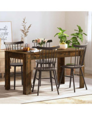Table à manger chêne fumé 140x74,5x76 cm bois d'ingénierie | Mobilier & Déco
