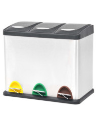 Poubelle à ordures Acier inoxydable 24 L | Mobilier & Déco