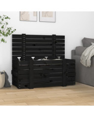 Boîte de rangement Noir 91x40,5x42 cm Bois massif de pin | Mobilier & Déco