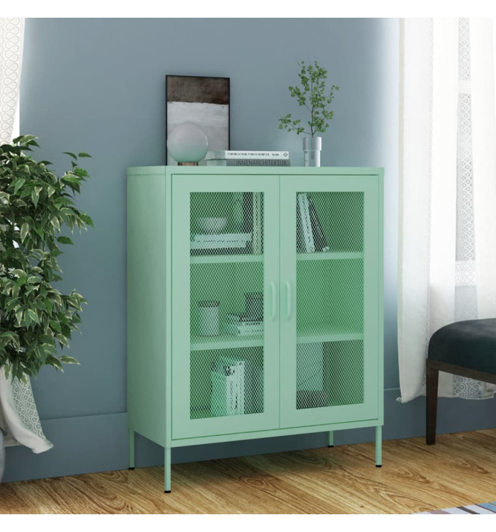 Armoire de rangement Vert menthe 80x35x101,5 cm Acier | Mobilier & Déco
