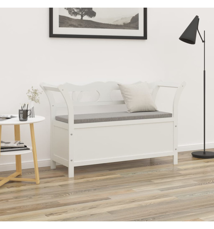 Banc Blanc 107x45x75,5 cm Bois de sapin solide | Mobilier & Déco