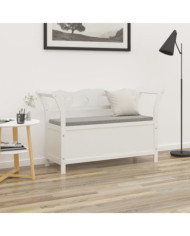 Banc Blanc 107x45x75,5 cm Bois de sapin solide | Mobilier & Déco