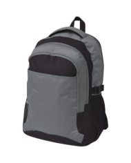 Sac à dos d'école 40 L noir et gris | Mobilier & Déco