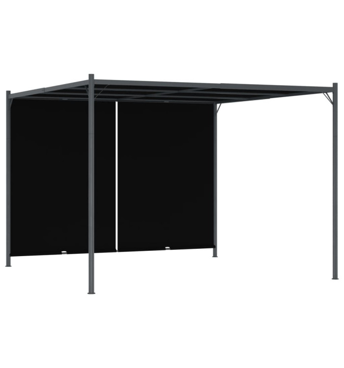 Pergola de jardin avec toit rétractable 3x3 m Anthracite | Mobilier & Déco