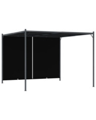 Pergola de jardin avec toit rétractable 3x3 m Anthracite | Mobilier & Déco