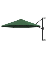 Parasol mural avec mât métallique 300 cm Vert | Mobilier & Déco