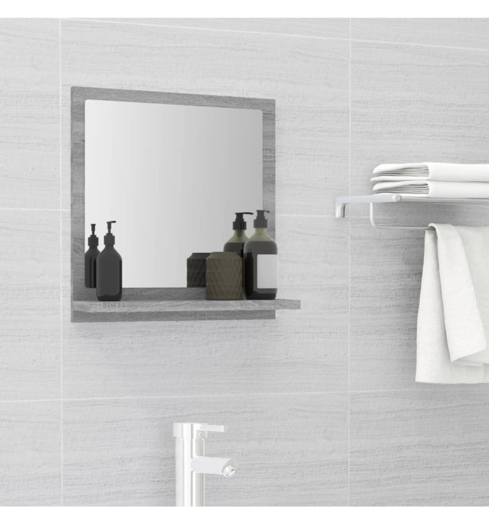 Miroir de bain Sonoma gris 40x10,5x37 cm Bois d'ingénierie | Mobilier & Déco