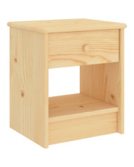 Table de chevet naturel 35x30x40 cm bois de pin massif | Mobilier & Déco