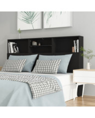 Armoire de tête de lit Noir 160x19x103,5 cm | Mobilier & Déco