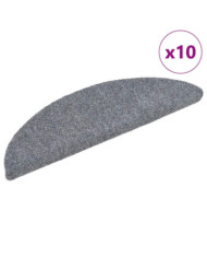 Tapis autoadhésifs de marches 10 pcs Gris clair 56x17x3 cm | Mobilier & Déco