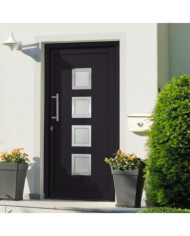 Porte d'entrée Anthracite 108x208 cm | Mobilier & Déco