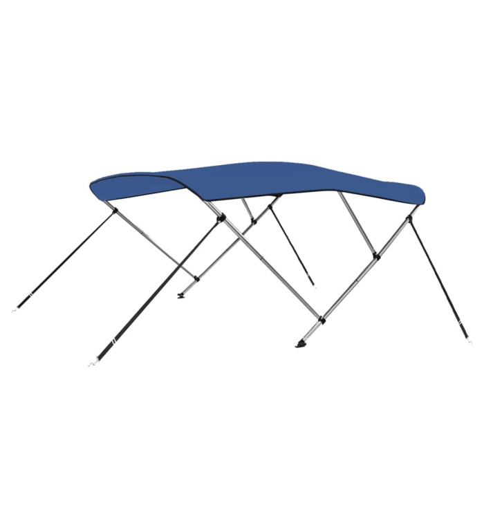 Auvent bimini à 3 arceaux Bleu 183x160x137 cm | Mobilier & Déco