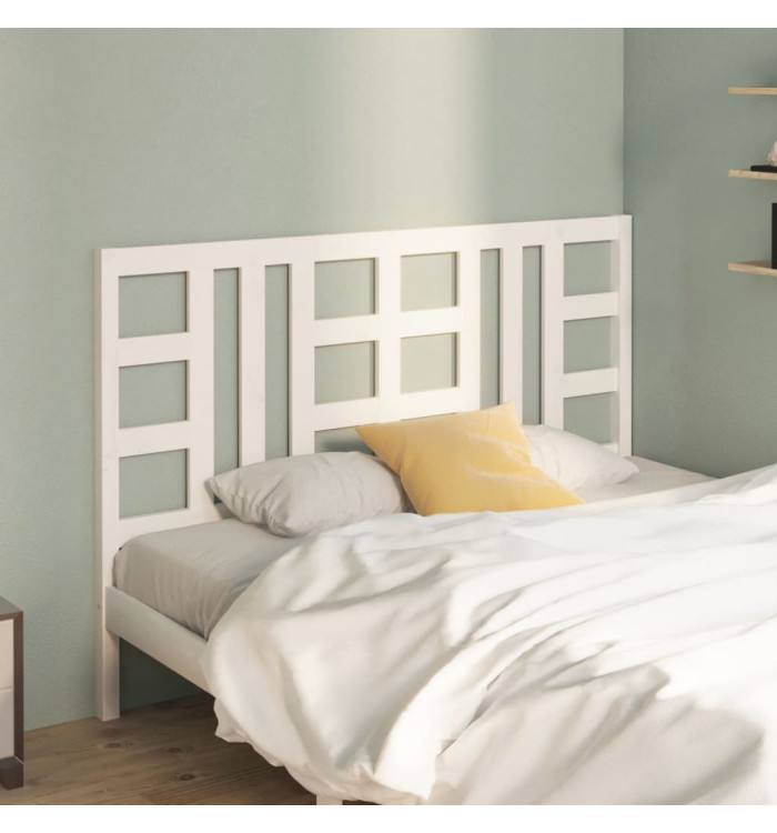 Tête de lit Blanc 166x4x100 cm Bois massif de pin | Mobilier & Déco