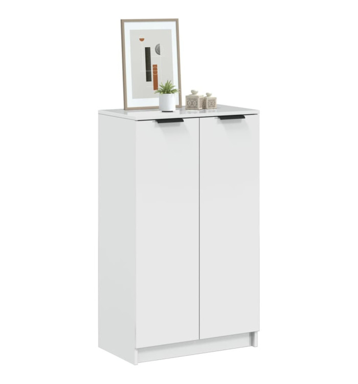Meuble chaussures Blanc brillant 59x35x100 cm Bois d'ingénierie | Mobilier & Déco