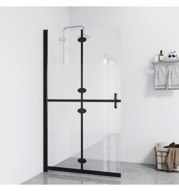 Paroi de douche pliable Verre ESG demi-dépoli 100x190 cm | Mobilier & Déco