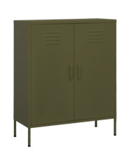 Armoire de rangement Vert olive 80x35x101,5 cm Acier | Mobilier & Déco