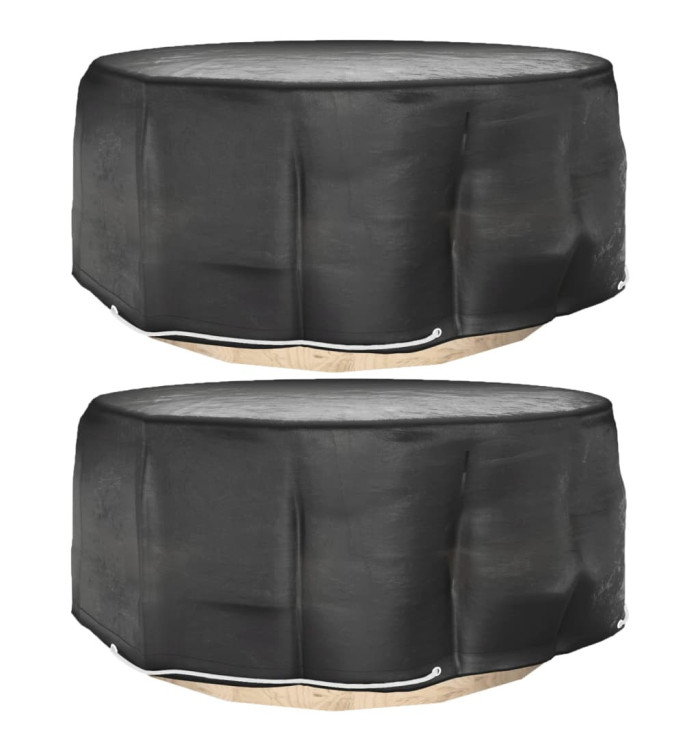Housses pour meubles de jardin 2 pcs 10 œillets Ø260x90 cm rond | Mobilier & Déco