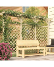 Clôture à treillis de jardin avec pergola 300x50x200 cm Pin | Mobilier & Déco