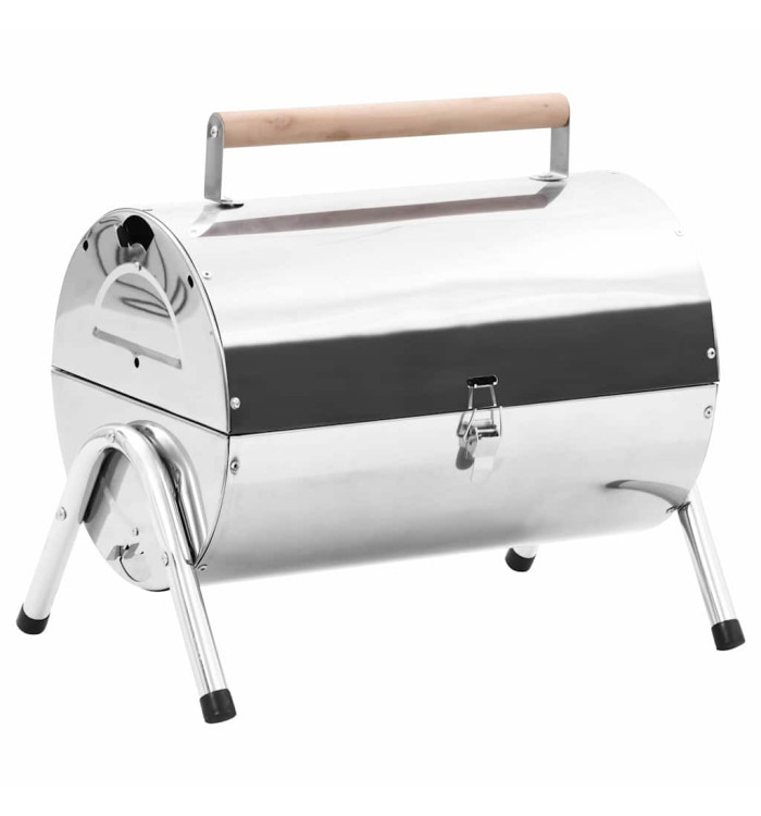 Barbecue au charbon portable Acier inoxydable Grilles doubles | Mobilier & Déco