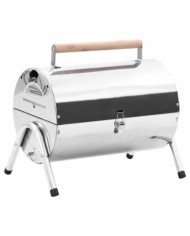 Barbecue au charbon portable Acier inoxydable Grilles doubles | Mobilier & Déco