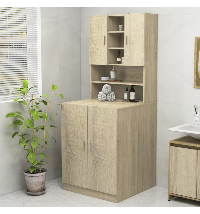 Meuble pour machine à laver Chêne sonoma 70,5x25,5x90 cm | Mobilier & Déco