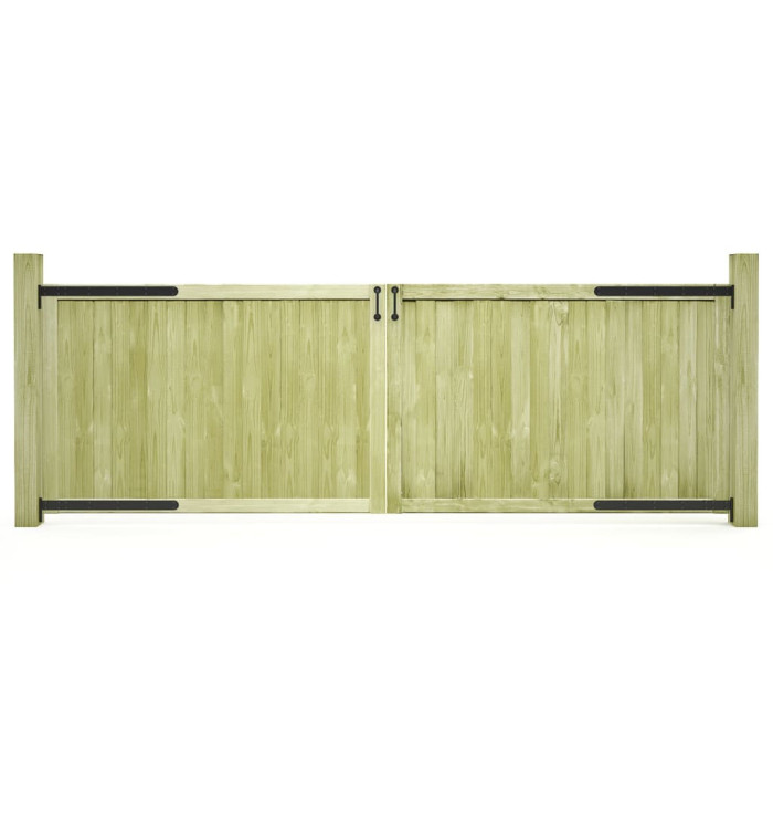 Portillons de jardin 2 pcs Bois de pin imprégné 300x100 cm | Mobilier & Déco