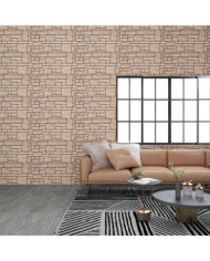 Panneaux muraux 3D avec design de brique beige 10 pcs EPS | Mobilier & Déco