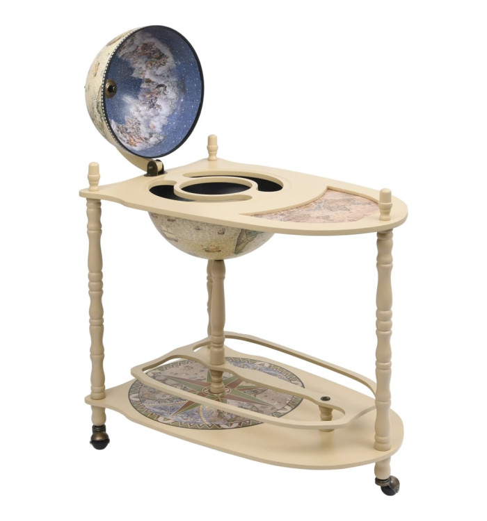 Support de vin autoportant globe Bois d'eucalyptus Vert | Mobilier & Déco