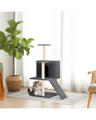 Arbre à chat avec griffoirs en sisal Gris foncé 109 cm | Mobilier & Déco