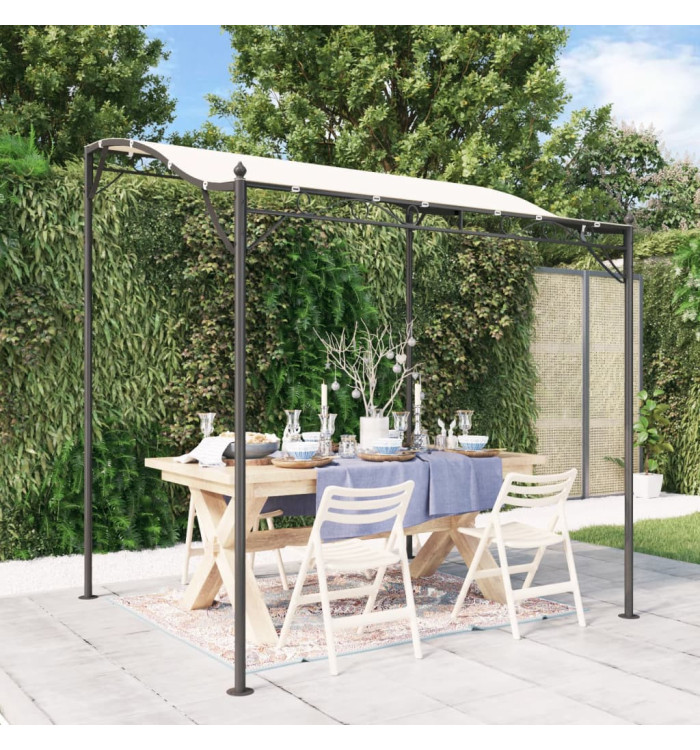 Auvent crème 2x2,3 m 180 g/m² tissu et acier | Mobilier & Déco