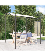 Auvent crème 2x2,3 m 180 g/m² tissu et acier | Mobilier & Déco