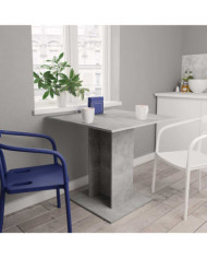 Table à manger Gris béton 80x80x75 cm bois d'ingénierie | Mobilier & Déco