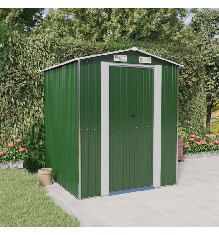 Abri de jardin Vert 192x191x223 cm Acier galvanisé | Mobilier & Déco