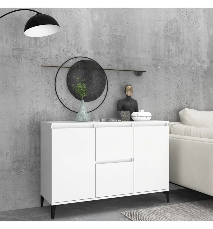 Buffet blanc 104x35x70 cm bois d'ingénierie | Mobilier & Déco
