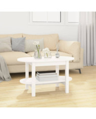 Table basse Blanc 80x45x45 cm Bois massif de pin | Mobilier & Déco