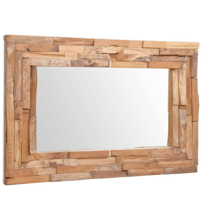 Miroir décoratif Teck 90x60 cm Rectangulaire | Mobilier & Déco