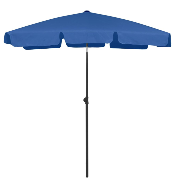 Parasol de plage bleu azuré 180x120 cm | Mobilier & Déco