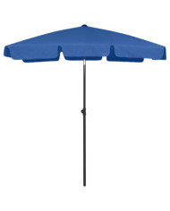 Parasol de plage bleu azuré 180x120 cm | Mobilier & Déco