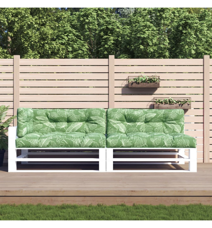 Coussins de palette lot de 5 motif de feuilles tissu | Mobilier & Déco